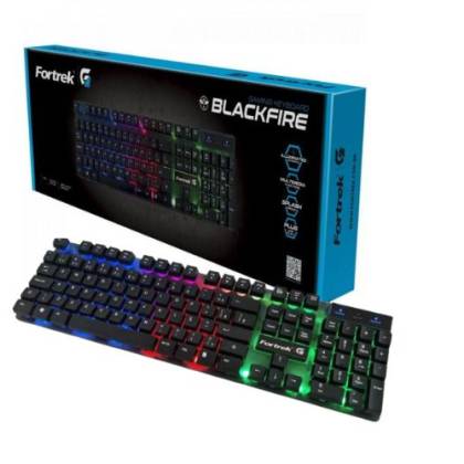 Teclado Gamer Multimídia Fortrek Blackfire Preto G